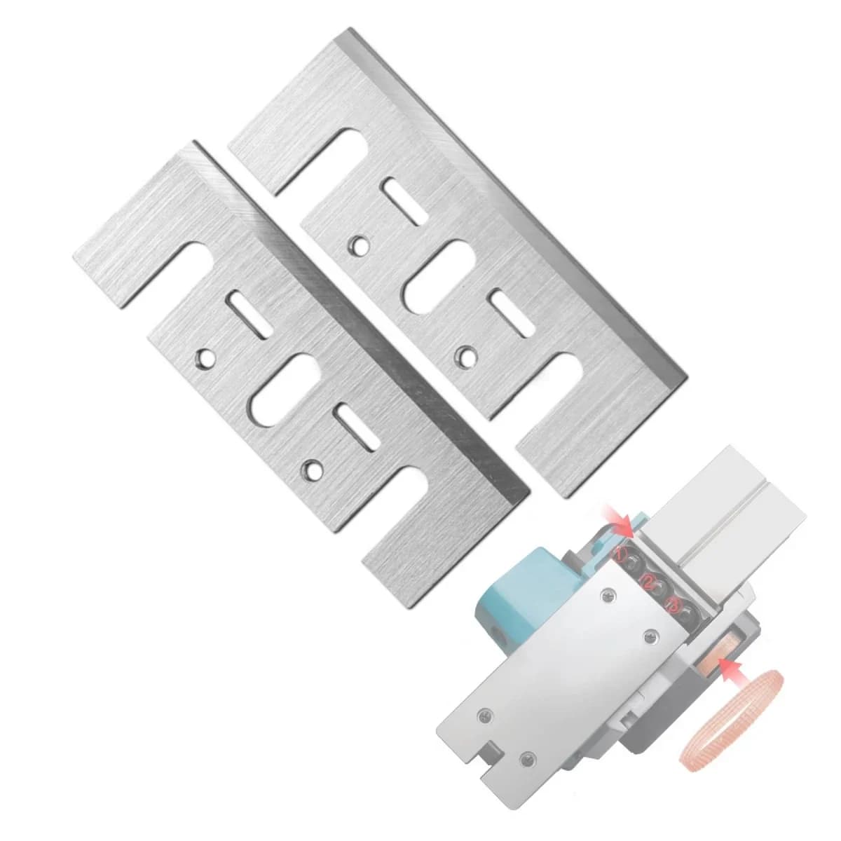 2'li Paket 82mm Karbür Uçlu Rendeleme Bıçağı