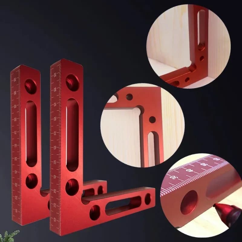2'li Paket Alüminyum 90 Derece Konumlandırma Kare Kelepçe