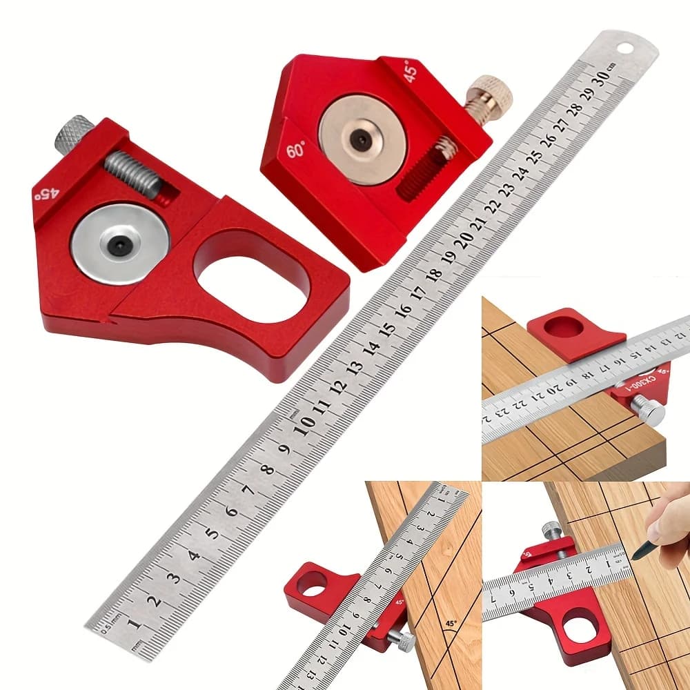 0-300mm Kazımalı Ölçekli Birleşik Marangoz Gönyesi