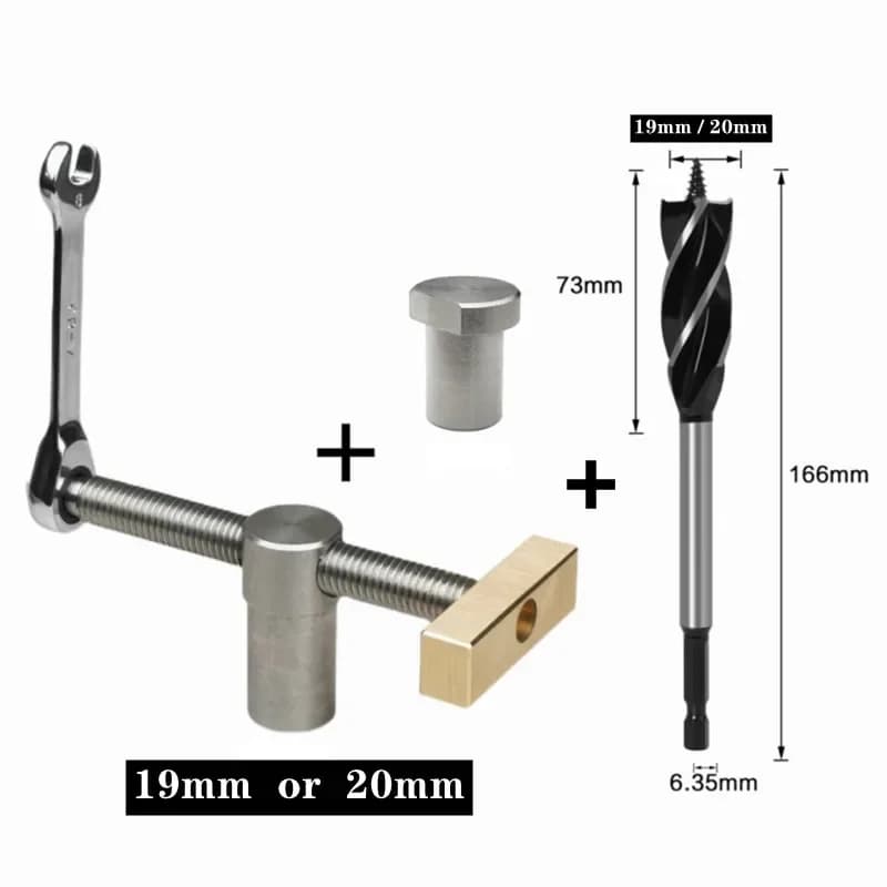 3/4" ve 20mm Delikler İçin Pirinç Tezgah Pimi Takozları