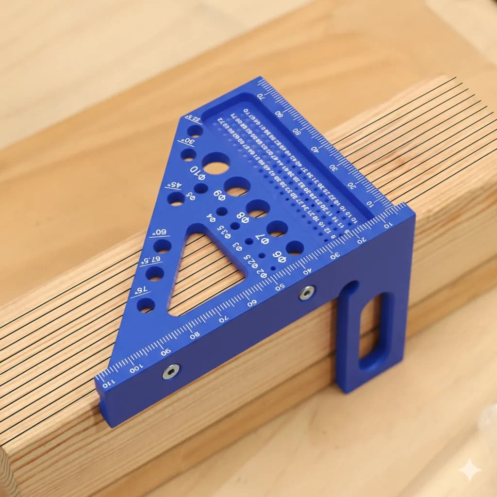 3D Çok Açılı Marangoz Gönye ve İletme Aracı