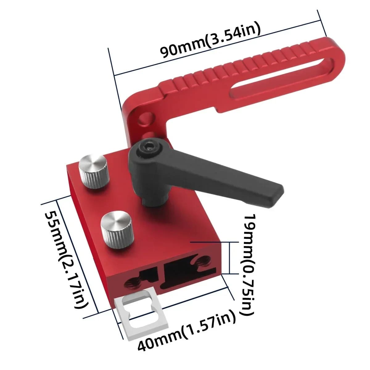 Gönye Rayları İçin Ayarlanabilir Alaşım Çelik Flip Stop